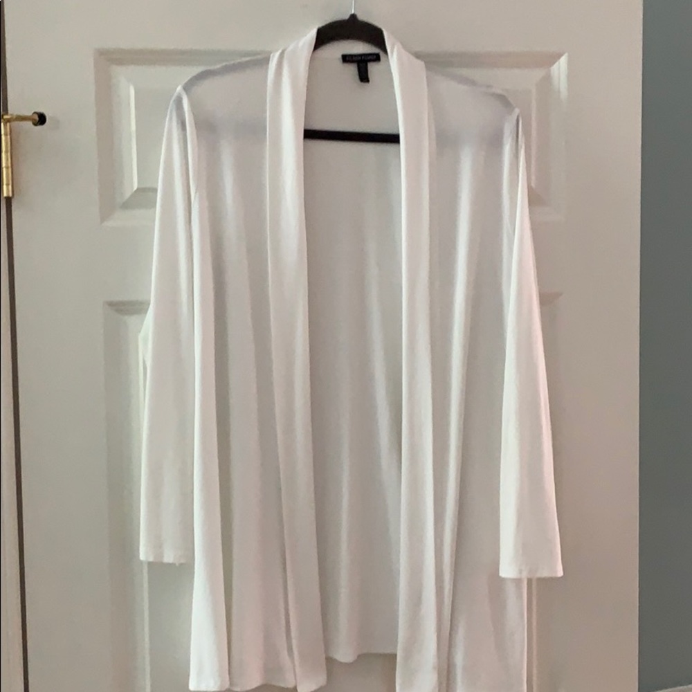 Eileen Fisher Long Line Open Front Cardigan Sweater